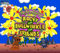 Image de l'ecran titre du jeu Adventures of Rocky and Bullwinkle and Friends, The sur Sega Megadrive