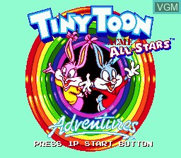 Image de l'ecran titre du jeu Tiny Toon Adventures - ACME All-Stars sur Sega Megadrive