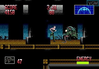 Image du menu du jeu Alien 3 sur Sega Megadrive