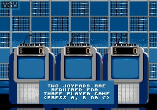 Image du menu du jeu Jeopardy! Sports Edition sur Sega Megadrive