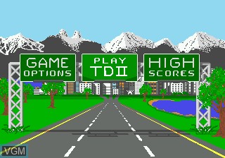 Image du menu du jeu Test Drive II - The Duel sur Sega Megadrive