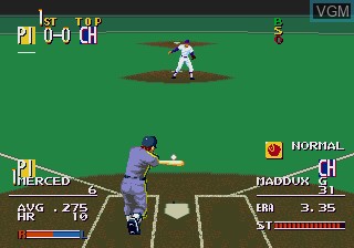 Image in-game du jeu Sports Talk Baseball sur Sega Megadrive
