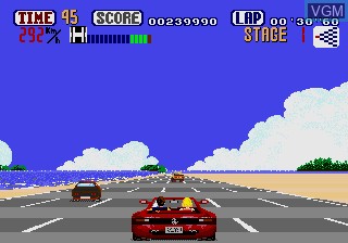 Image in-game du jeu OutRun sur Sega Megadrive