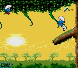 Image in-game du jeu Smurfs Travel the World, The sur Sega Megadrive