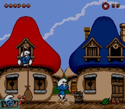 Image in-game du jeu Smurfs, The sur Sega Megadrive