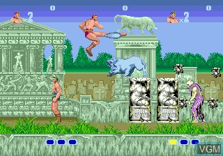 Image in-game du jeu Altered Beast sur Sega Megadrive