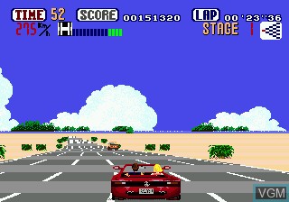 Image in-game du jeu OutRun sur Sega Megadrive