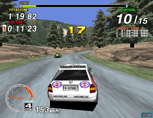 Image in-game du jeu Sega Rally sur Model 2