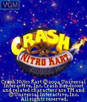 Image de l'ecran titre du jeu Crash Nitro Kart sur Nokia N-Gage