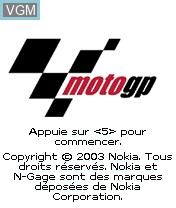 Image de l'ecran titre du jeu MotoGP sur Nokia N-Gage