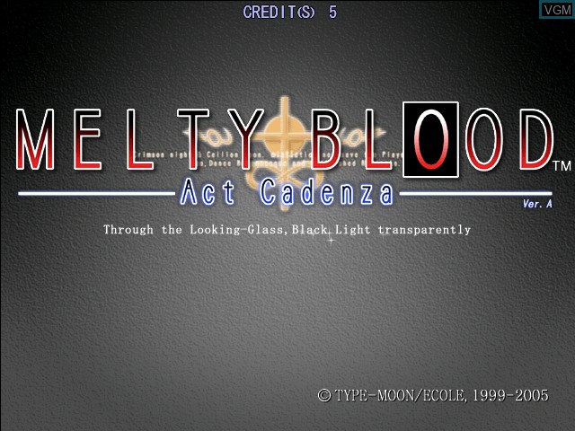 Image de l'ecran titre du jeu Melty Blood - Act Cadenza sur Naomi