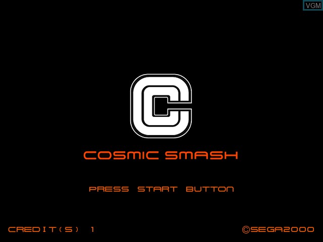 Image de l'ecran titre du jeu Cosmic Smash sur Naomi