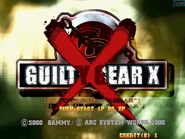 Image de l'ecran titre du jeu Guilty Gear X sur Naomi