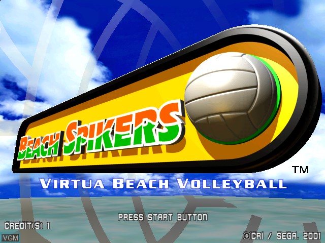 Image de l'ecran titre du jeu Beach Spikers sur Naomi