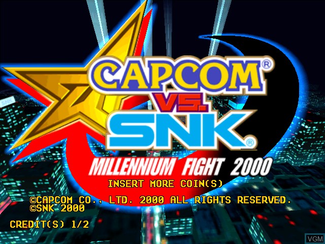 Image de l'ecran titre du jeu Capcom Vs. SNK - Millennium Fight 2000 sur Naomi