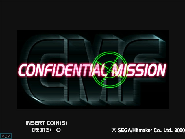 Image de l'ecran titre du jeu Confidential Mission sur Naomi