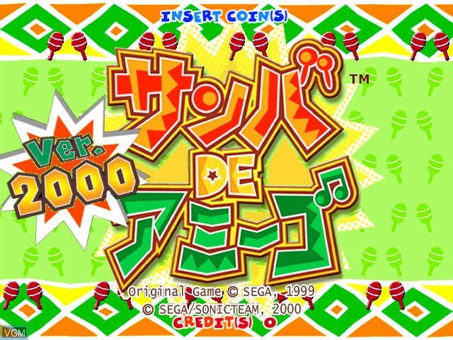 Image de l'ecran titre du jeu Samba de Amigo ver.2000 sur Naomi