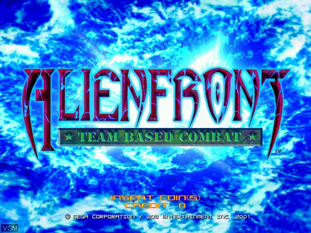 Image de l'ecran titre du jeu Alien Front sur Naomi
