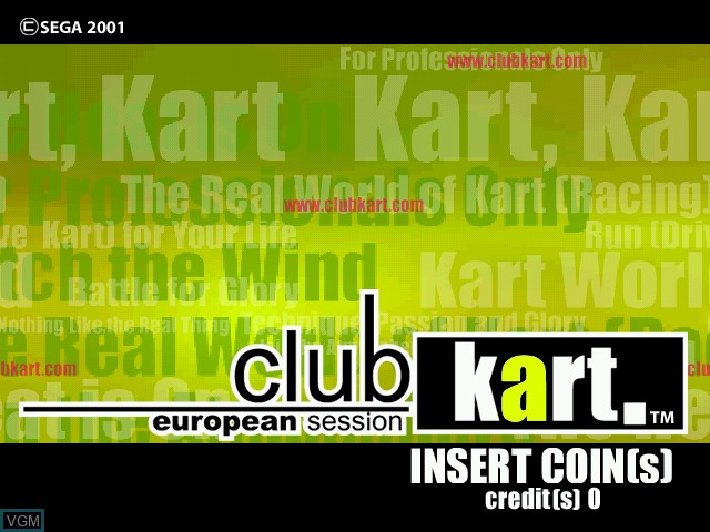 Image de l'ecran titre du jeu Club Kart - European Session sur Naomi