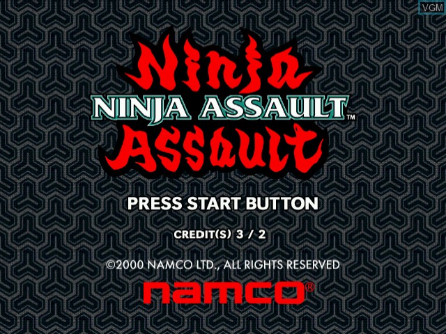 Image de l'ecran titre du jeu Ninja Assault sur Naomi