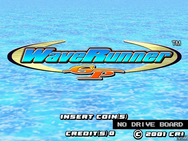 Image de l'ecran titre du jeu Wave Runner GP sur Naomi