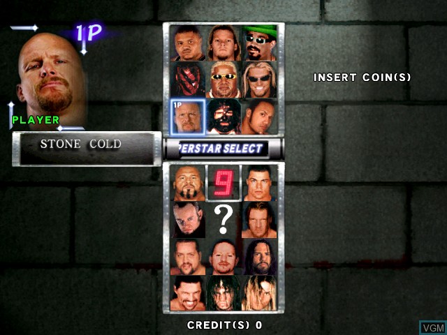 Image du menu du jeu WWF Royal Rumble sur Naomi