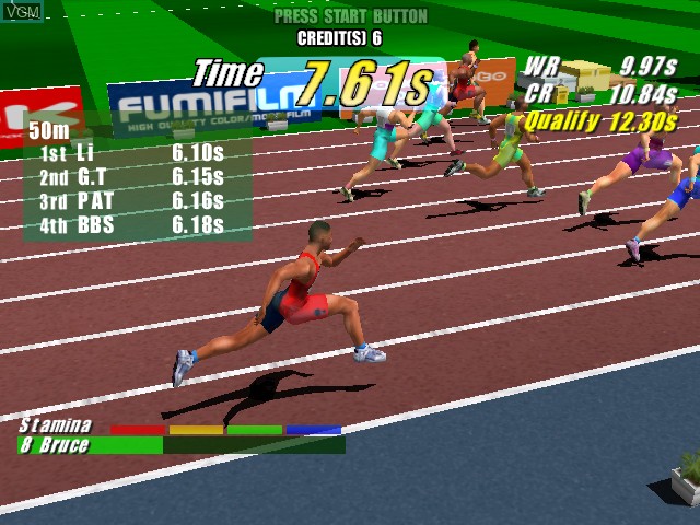 Image in-game du jeu Virtua Athlete sur Naomi