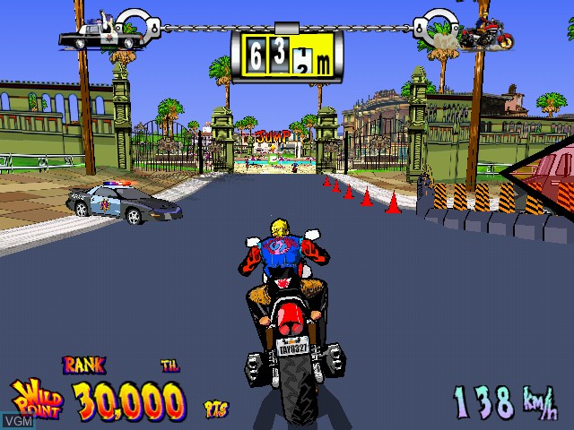 Image in-game du jeu Wild Riders sur Naomi