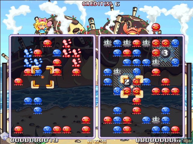 Image in-game du jeu Noumiso Konekone Puzzle Takoron sur Naomi