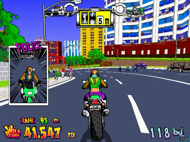 Image in-game du jeu Wild Riders sur Naomi