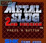 Image de l'ecran titre du jeu Metal Slug - 2nd Mission sur SNK NeoGeo Pocket