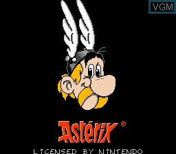 Image de l'ecran titre du jeu Asterix sur Nintendo NES