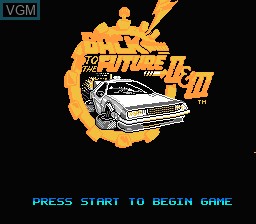 Image de l'ecran titre du jeu Back to the Future II & III sur Nintendo NES