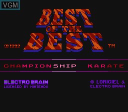 Image de l'ecran titre du jeu Best of the Best - Championship Karate sur Nintendo NES