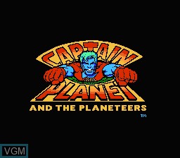 Image de l'ecran titre du jeu Captain Planet and the Planeteers sur Nintendo NES