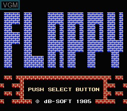 Image de l'ecran titre du jeu Flappy sur Nintendo NES