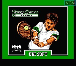 Image de l'ecran titre du jeu Jimmy Connors Tennis sur Nintendo NES