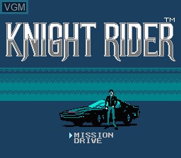 Image de l'ecran titre du jeu Knight Rider sur Nintendo NES