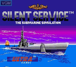 Image de l'ecran titre du jeu Silent Service sur Nintendo NES
