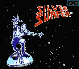 Image de l'ecran titre du jeu Silver Surfer sur Nintendo NES