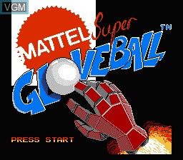 Image de l'ecran titre du jeu Super Glove Ball sur Nintendo NES