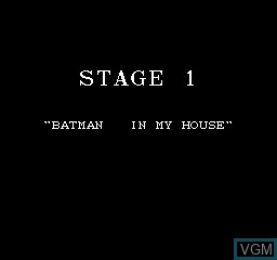 Image du menu du jeu Batman Flash sur Nintendo NES