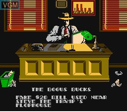 Image du menu du jeu Dick Tracy sur Nintendo NES