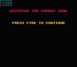 Image du menu du jeu Platoon sur Nintendo NES