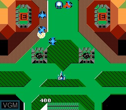 Image in-game du jeu Alpha Mission sur Nintendo NES
