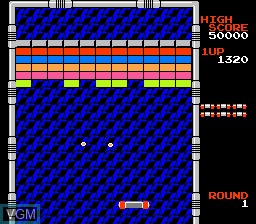 Image in-game du jeu Arkanoid sur Nintendo NES