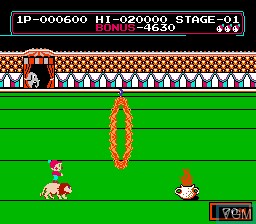 Image in-game du jeu Circus Charlie sur Nintendo NES