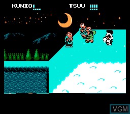 Image in-game du jeu Downtown Special - Kunio-kun no Jidaigeki Dayo Zenin Shuugou! sur Nintendo NES
