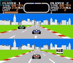 Image in-game du jeu Final Lap sur Nintendo NES