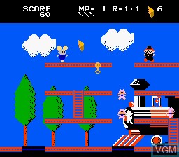 Image in-game du jeu Mappy-Land sur Nintendo NES